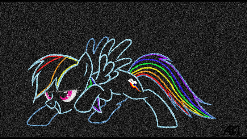 Rainbow-colored Pony — Black