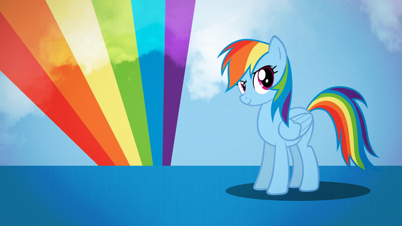 Rainbow-colored Pony — Blue, Calm, Afternoon