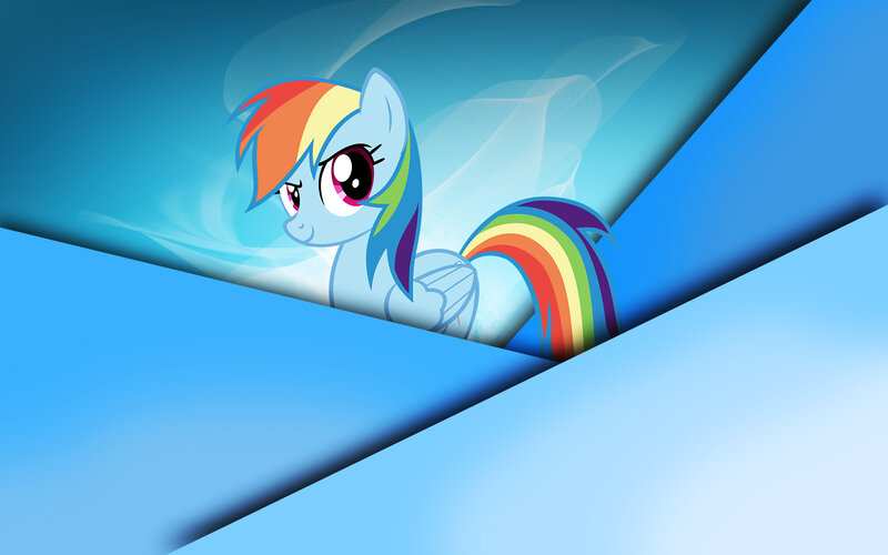 Rainbow-colored Pony — Blue, Calm