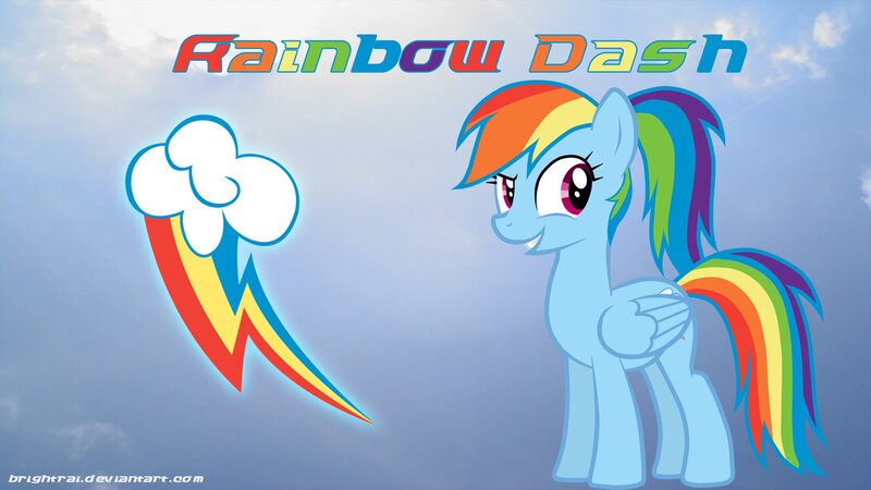 Rainbow-colored Pony — Blue, Cheerful, Afternoon