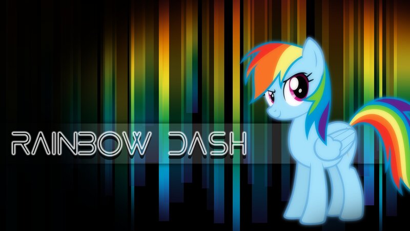Rainbow-colored Pony — Blue, Colorful