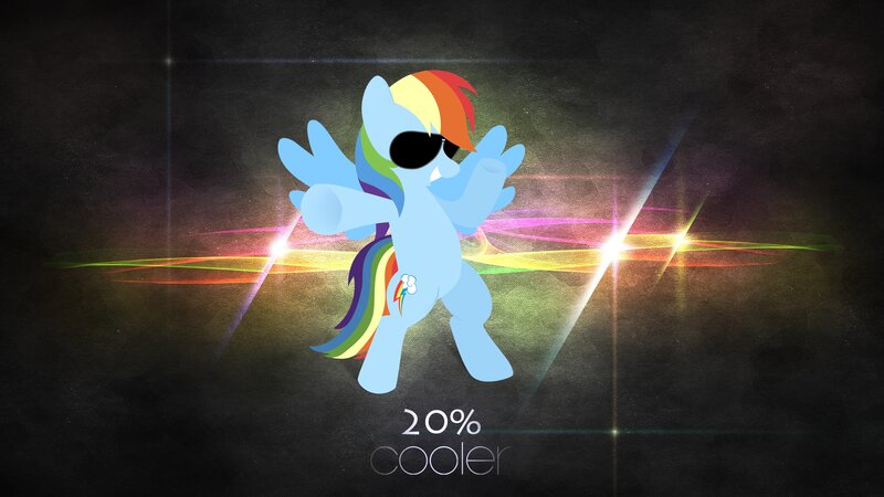 Rainbow-colored Pony — Blue, Cool