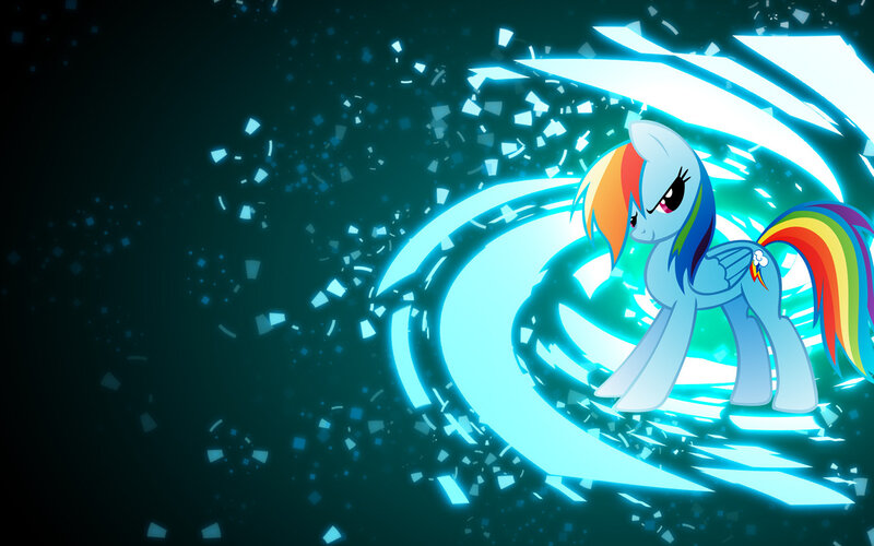 Rainbow-colored Pony — Blue, Dramatic