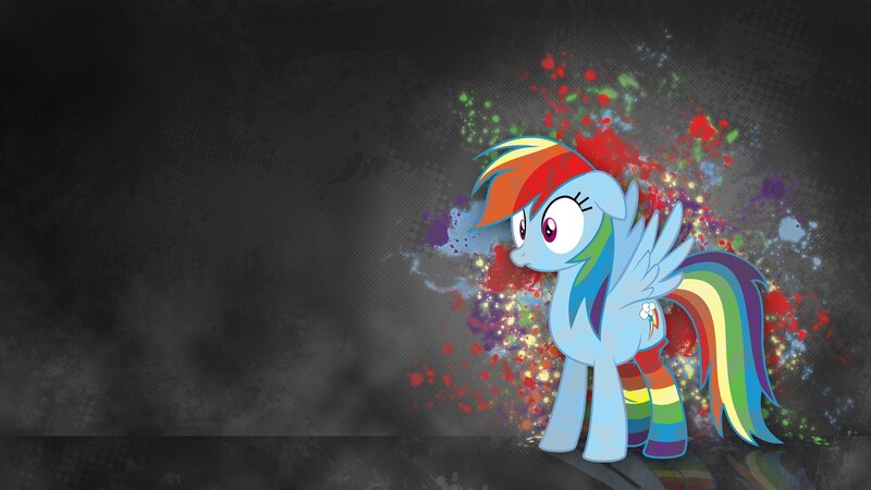 Rainbow-colored Pony — Blue, Dynamic