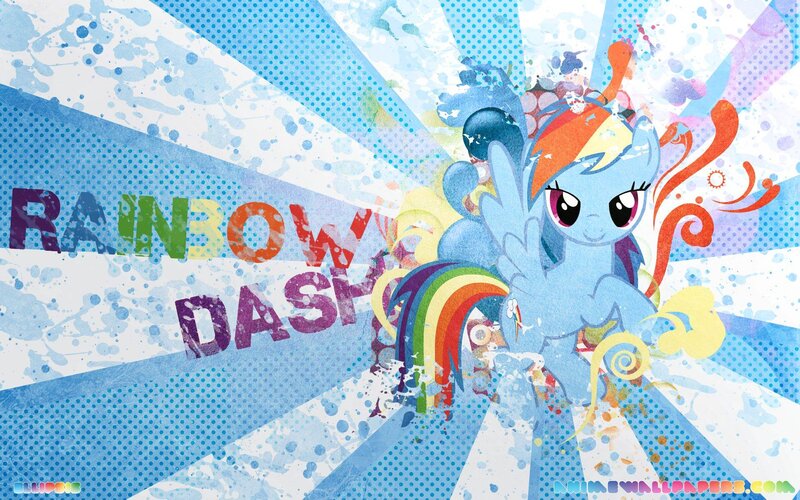Rainbow-colored Pony — Blue, Energetic