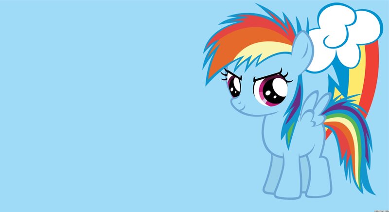 Rainbow-colored Pony — Blue, Playful