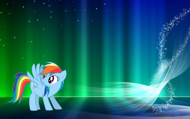 Rainbow-colored Pony — Green, Magical