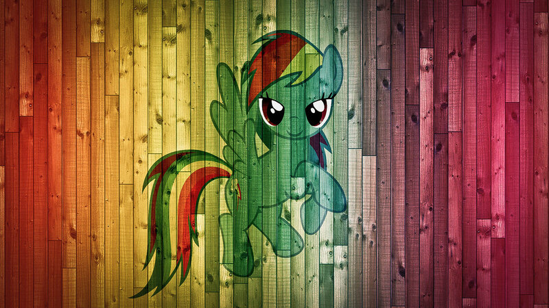 Rainbow-colored Pony — Green