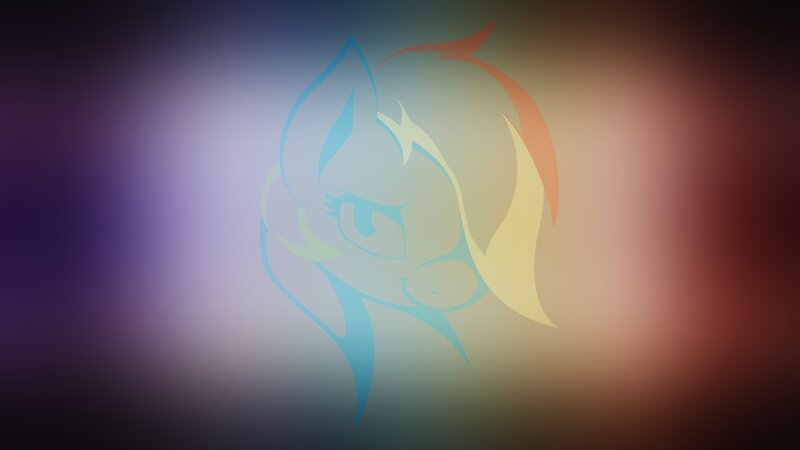 Rainbow-colored Pony Head — Blue, Dreamy