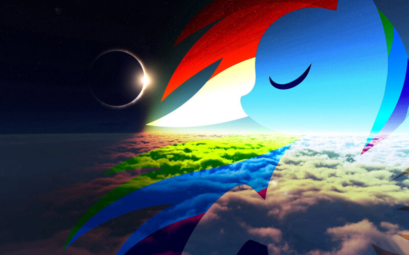 Rainbow-colored Pony Head