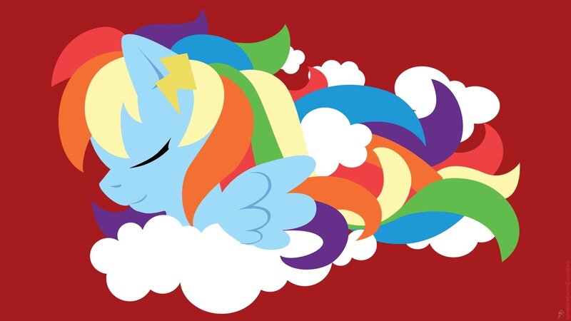 Rainbow-colored Pony — Red