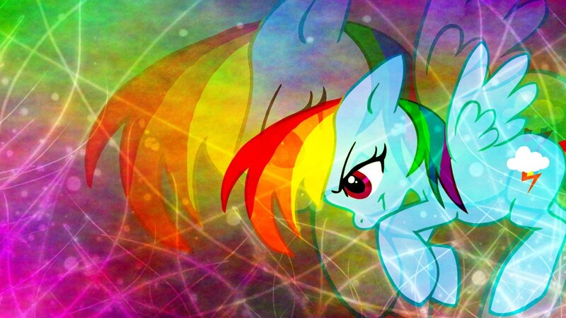 Rainbow-colored Pony