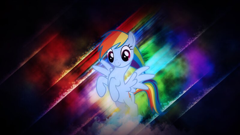 Rainbow-colored Pony — White