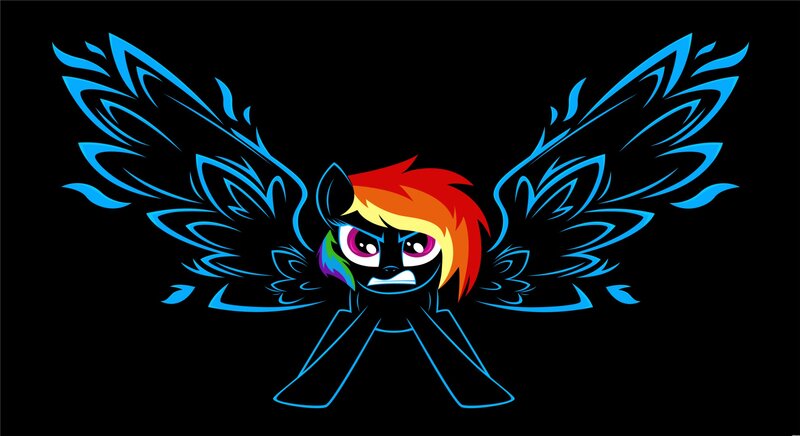 Rainbow-colored Pony with Wings