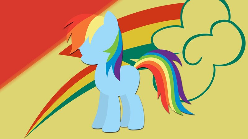 Rainbow-colored Pony — Yellow