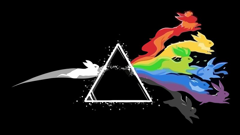 Rainbow-colored Rabbits — Black, Dramatic