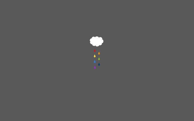 Rainbow-colored Raindrops