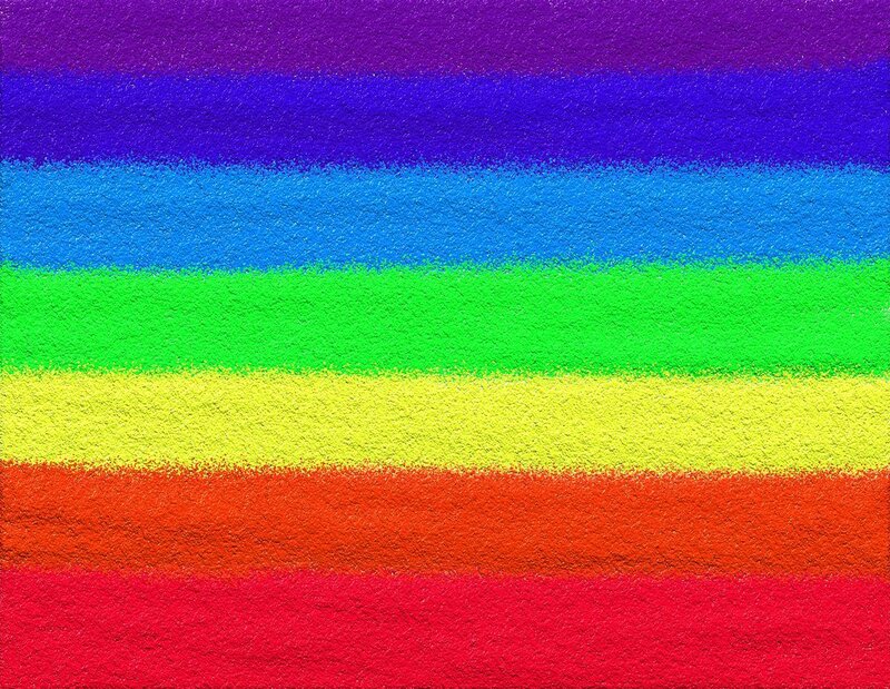 rainbow colored sand stripes