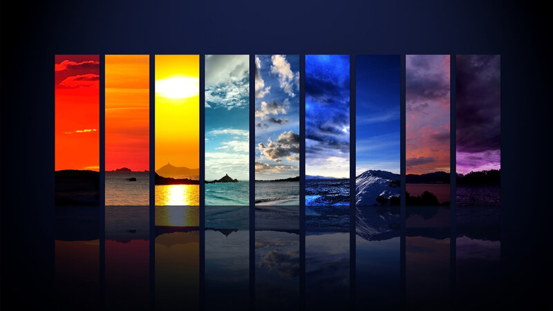 Rainbow-colored Sky Panels