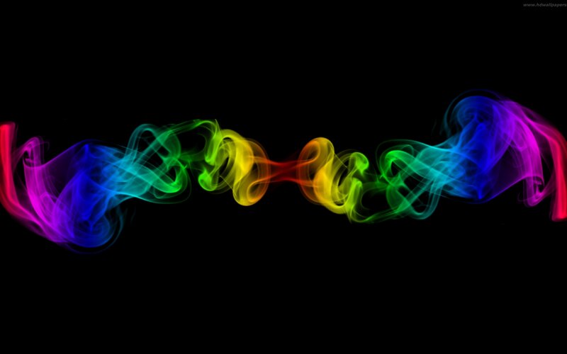 Rainbow-colored Smoke — Black