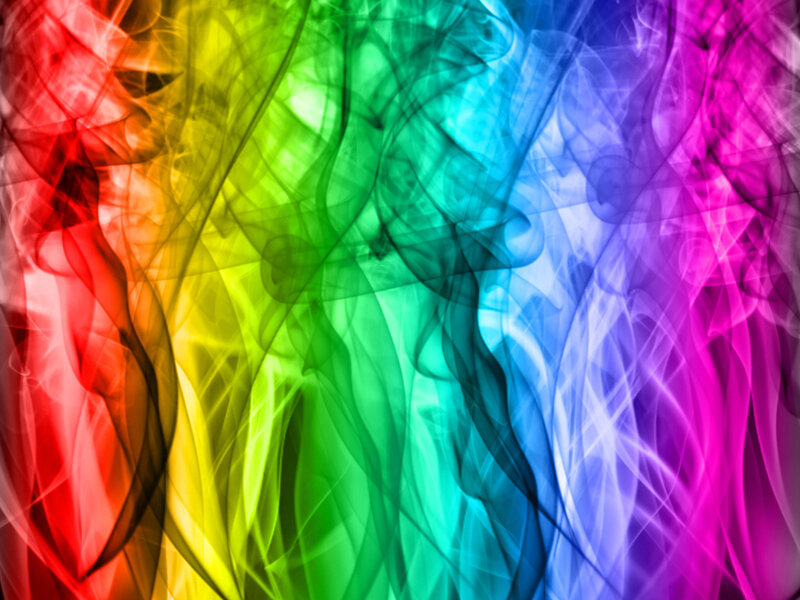 Rainbow-colored Smoke