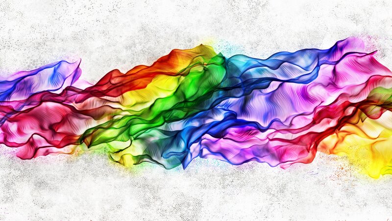 Rainbow-colored Smoke Waves