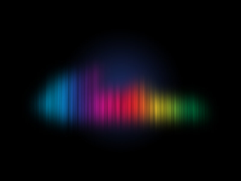 Rainbow-colored Sound Waves