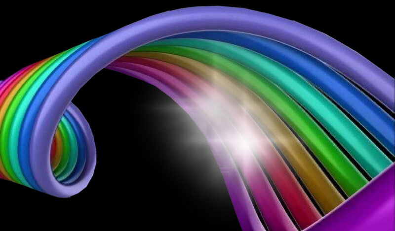 Rainbow-colored Spiral