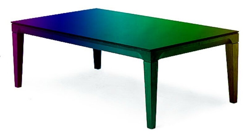 Rainbow-colored Table