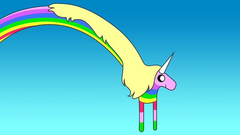 Rainbow-colored Unicorn — Blue