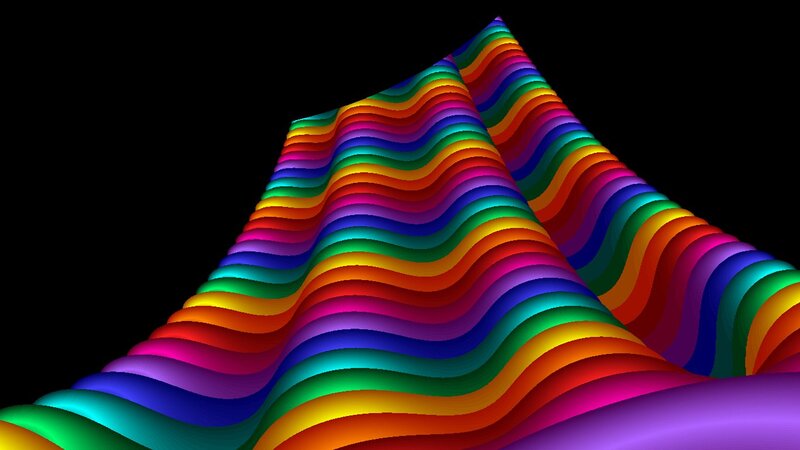 Rainbow-colored Wave Pattern