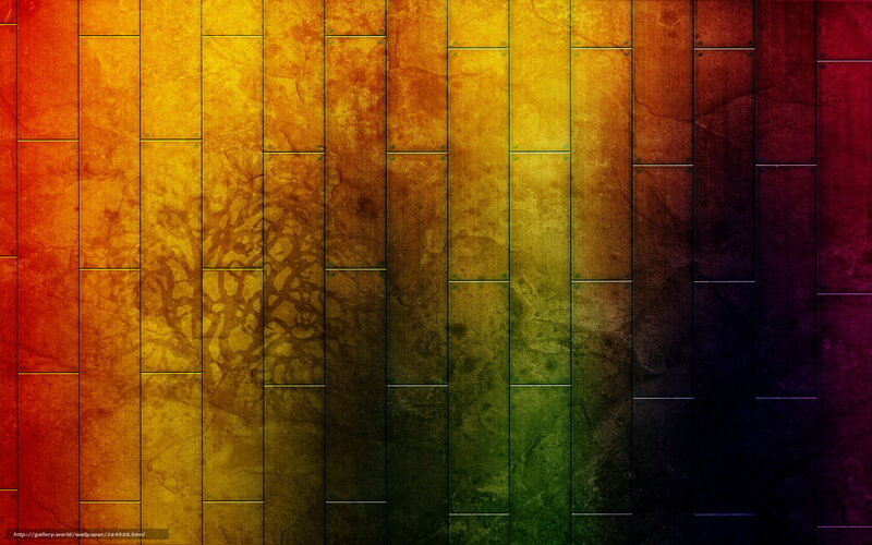 Rainbow-colored Wooden Planks — Red