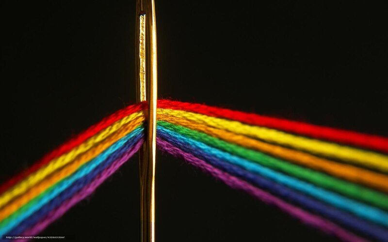 Rainbow-colored Yarn