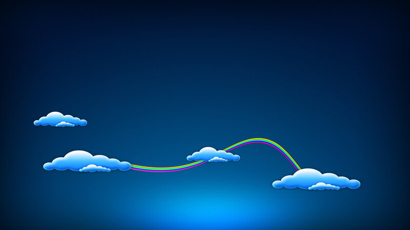 Rainbow Connecting Clouds — Blue
