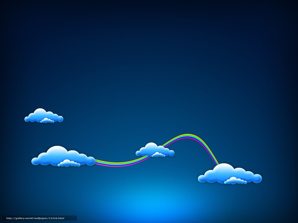 Rainbow connecting clouds
