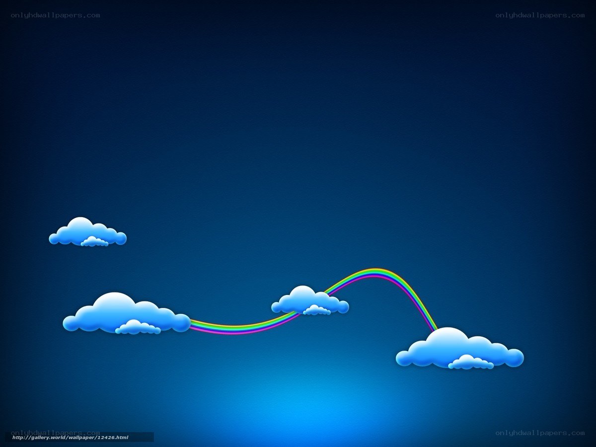Rainbow connecting clouds