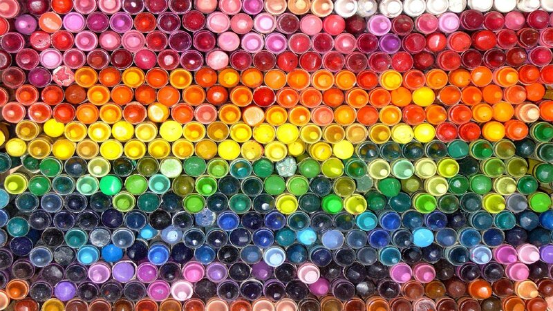 Rainbow Crayon Caps