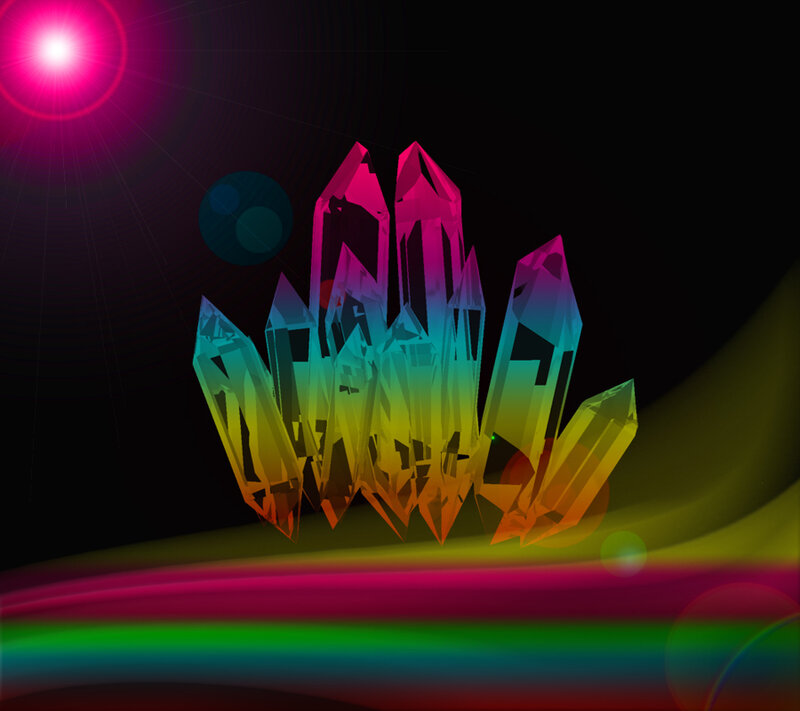 Rainbow Crystal Cluster