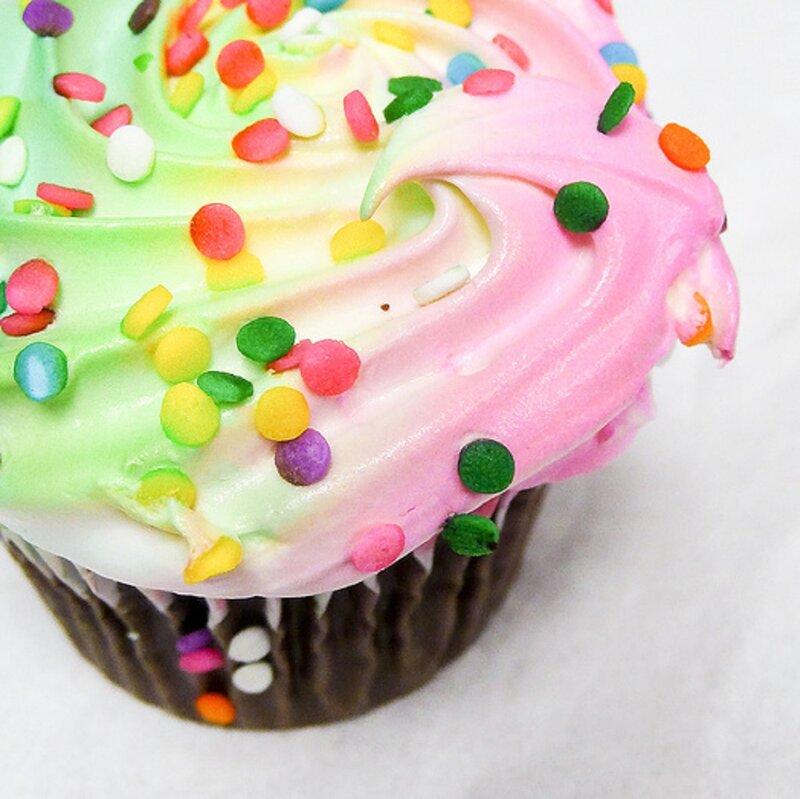 Rainbow Cupcake with Sprinkles