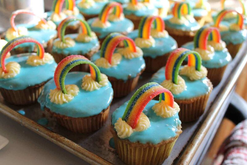 Rainbow Cupcakes — Blue