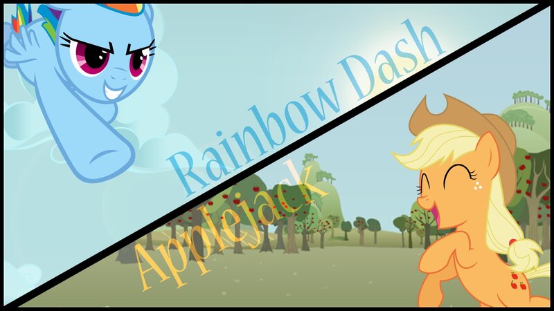 Rainbow Dash and Applejack — Blue