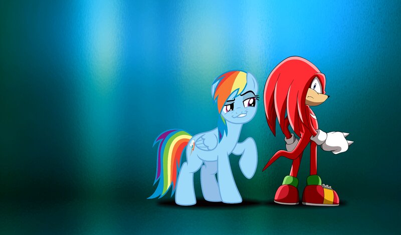 Rainbow Dash and Knuckles