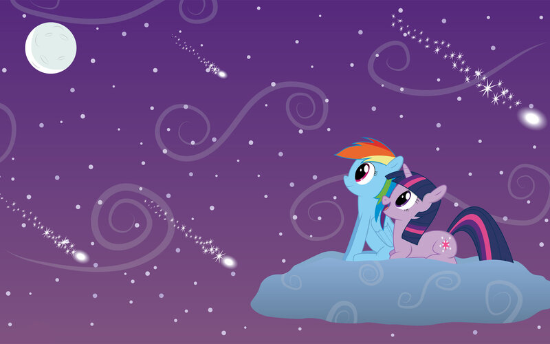 Rainbow Dash and Twilight Sparkle — Purple