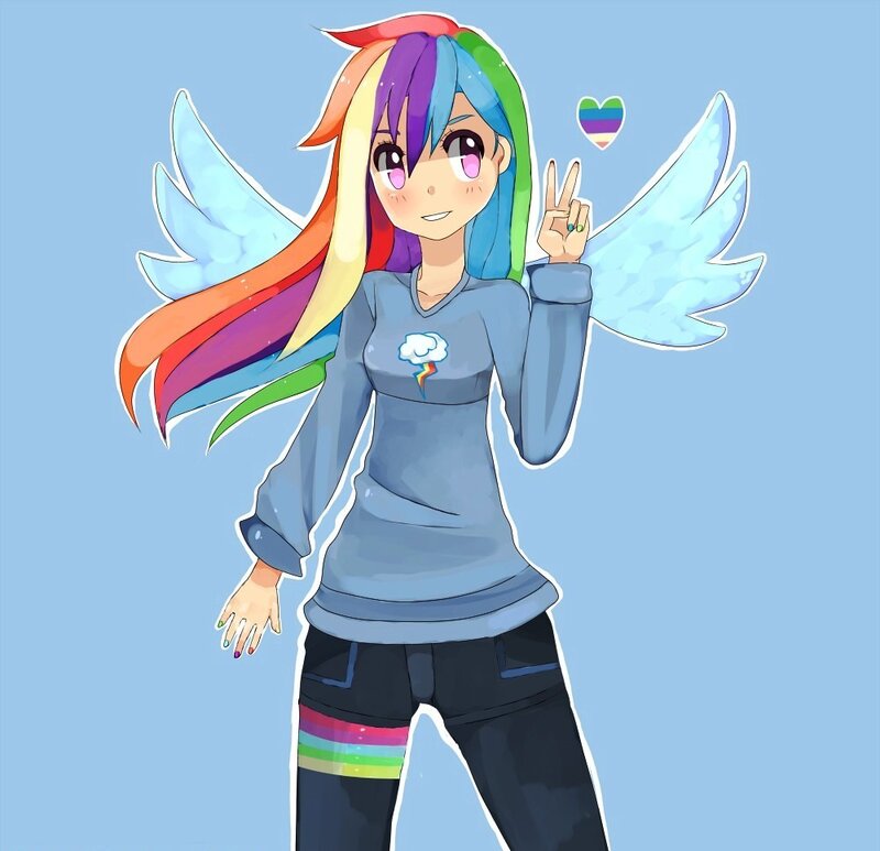 rainbow dash anime style