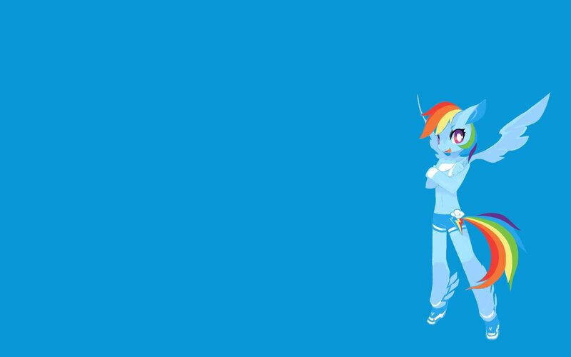 Rainbow Dash Character — Blue, Confident