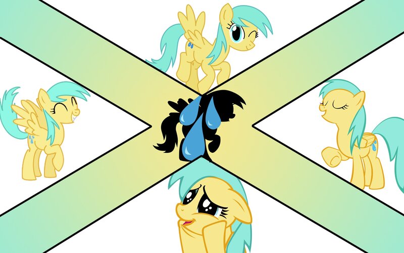 Rainbow Dash character collage