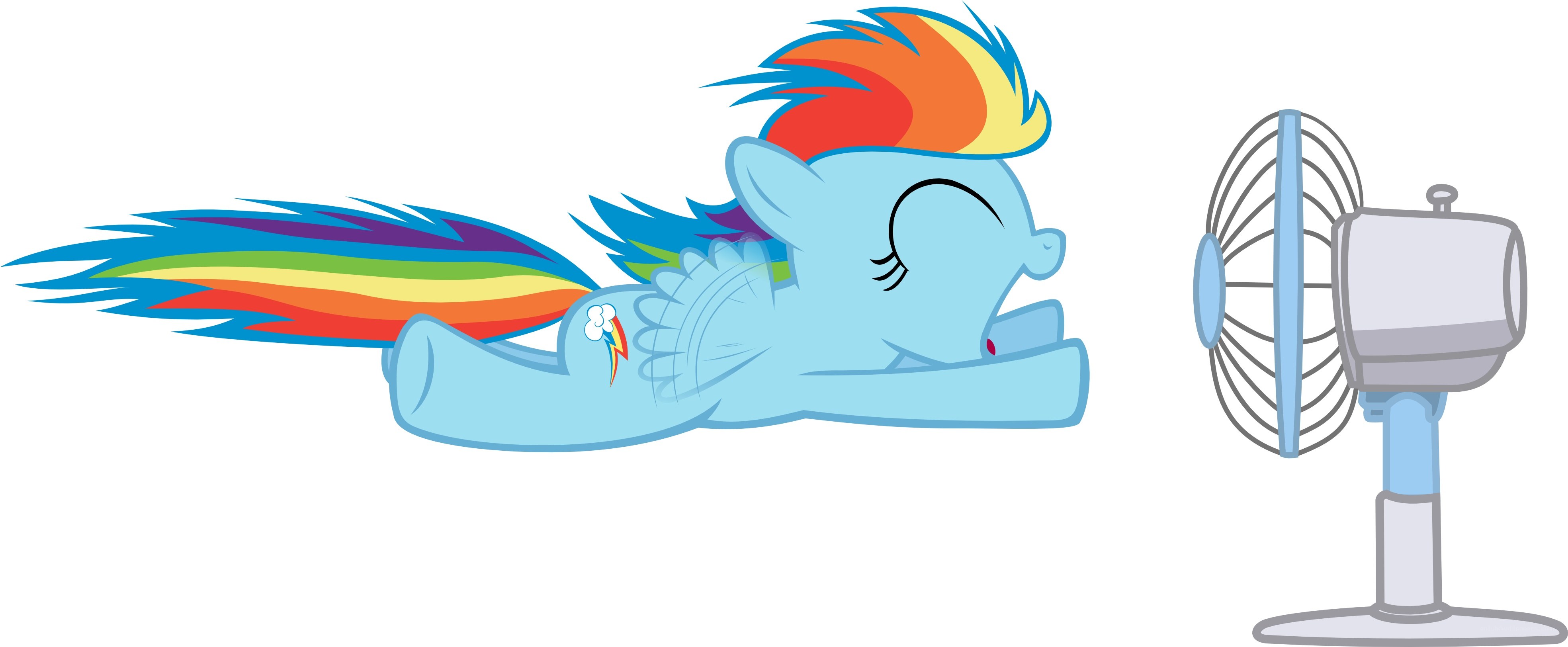 Rainbow Dash cooling off