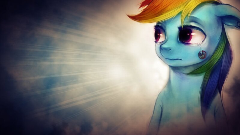 Rainbow Dash crying