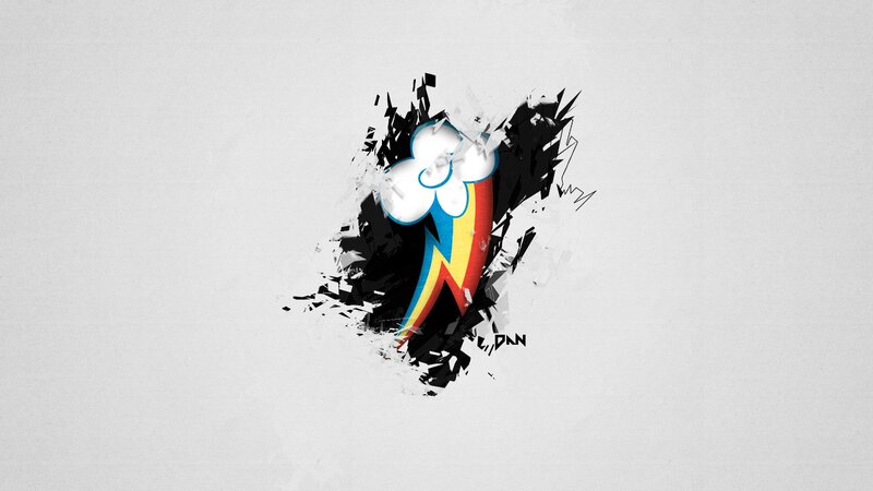 Rainbow Dash Cutie Mark — White