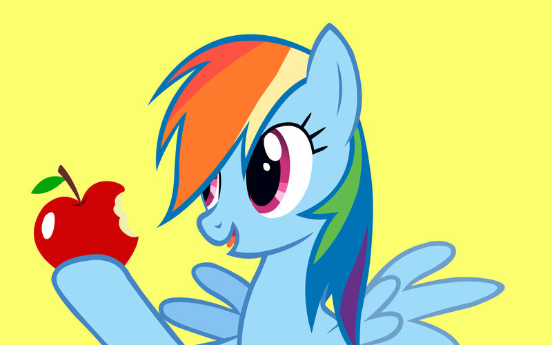 Rainbow Dash Eating Apple
